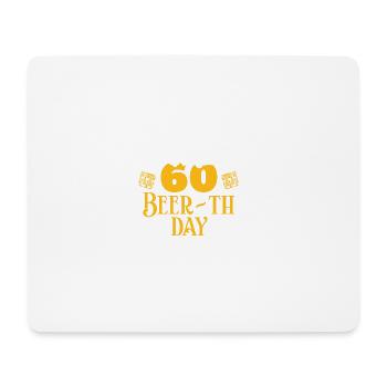 60 60th Birthday Gift Beer Beer Gift Idea - Mouse Pad (horizontal) - white - Front