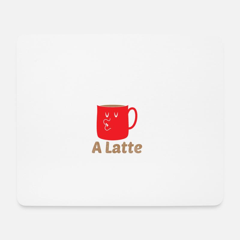 I Love you a latte Valentinstag Geschenk Liebe - Mousepad (Querformat) - Weiß