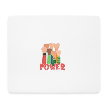 Girl Power Grand Feminist - Tapis de souris (format paysage) - blanc - Devant