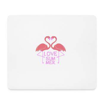 Flamingo Love Summer - Mouse Pad (horizontal) - white - Front