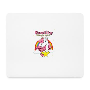 Unicorn rainbow clouds star gift - Mouse Pad (horizontal) - white - Front
