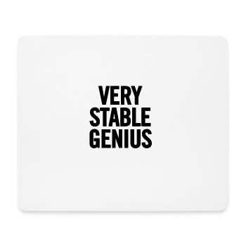 Very Stable Genius Schwarz - Mousepad (Querformat) - Weiß - Vorne