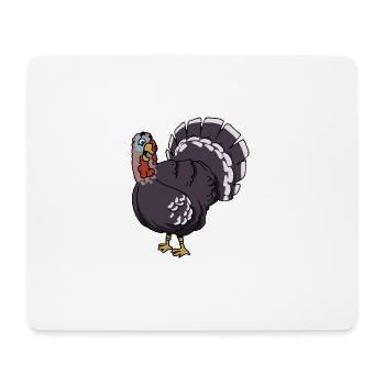 truthahn pute turkey turkeycock gobbler - Mousepad (Querformat) - Weiß - Vorne