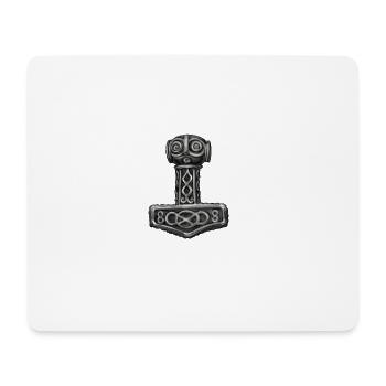 Thor Hammer Mjölnir Mjolnir - Mousepad (Querformat) - Weiß - Vorne