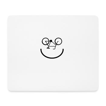 Fahrrad Velo Biker Smilies Smilie T-Shirt - Mousepad (Querformat) - Weiß - Vorne