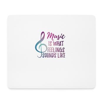 Music - Emotions - Song - Choir - Gift - Music - Mouse Pad (horizontal) - white - Front