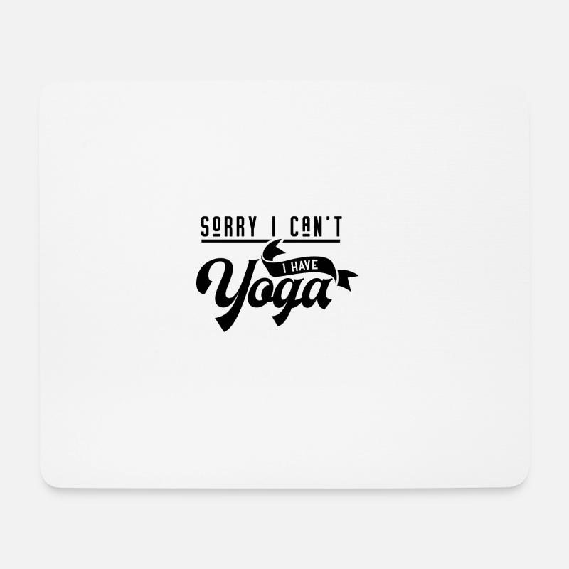 Désolé je ne peux pas - je Yoga - noir - Tapis de souris (format paysage) - blanc