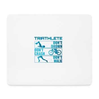 Triathlon Tshirt Geschenk Evolution Männer - Mousepad (Querformat) - Weiß - Vorne