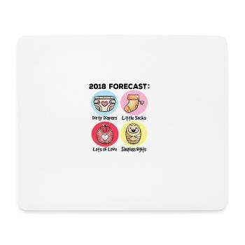 2018 Forecast Mom Dad pregnancy Announcement - Mousepad (Querformat) - Weiß - Vorne
