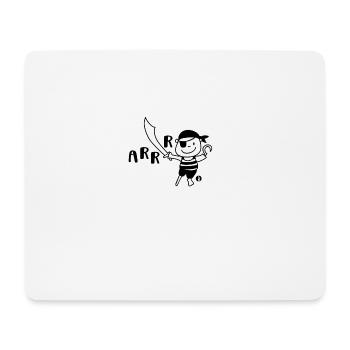 Funny pirate with saber ARRR Kids Gift Cool - Mouse Pad (horizontal) - white - Front