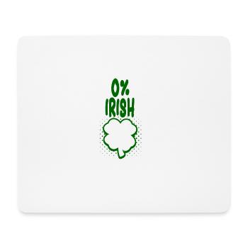 0% irlandais - T-shirt Fun - Cadeau - Tapis de souris (format paysage) - blanc - Devant