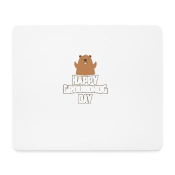 Glückliches Groundhog Day T-Shirt - Waldmurmeltier 1886 - Mousepad (Querformat) - Weiß - Vorne