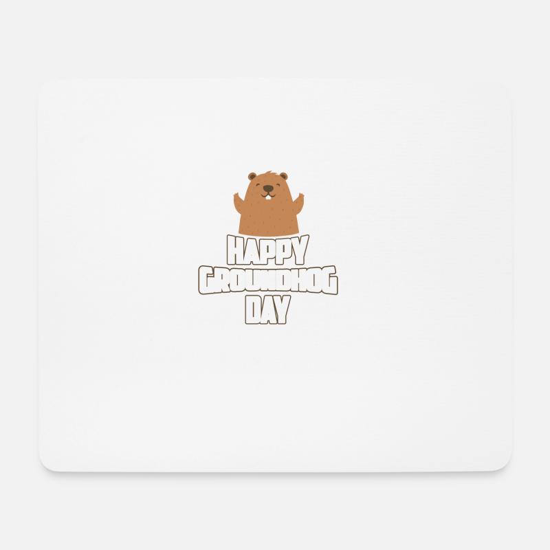 Glückliches Groundhog Day T-Shirt - Waldmurmeltier 1886 - Mousepad (Querformat) - Weiß
