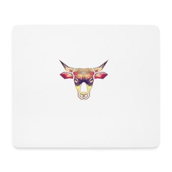 Kuh Geometric - Mousepad (Querformat) - Weiß - Vorne