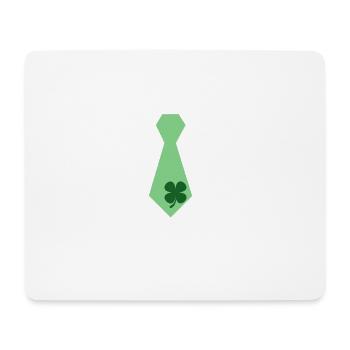 Shamrocks Tie Saint-Patrick vert irlandais - Tapis de souris (format paysage) - blanc - Devant