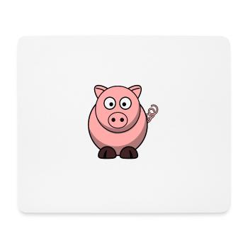 Schwein Cartoon - Mousepad (Querformat) - Weiß - Vorne