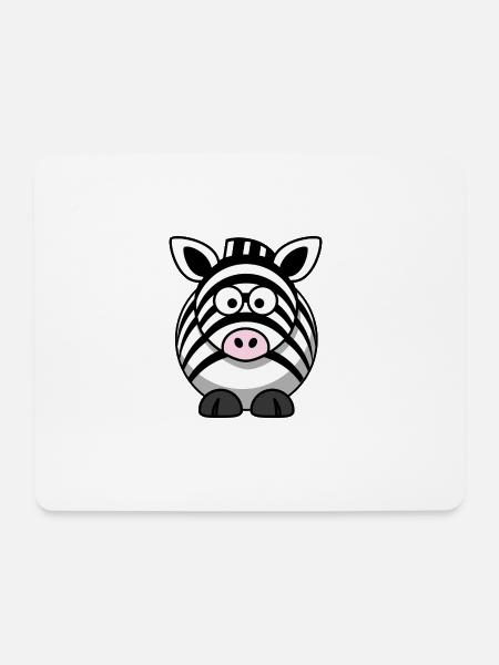 Zebra Cartoon - Mouse Pad (horizontal) - white