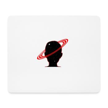 Kopf Weltraum Galaxie Space Saturn Sterne T-Shirts - Mousepad (Querformat) - Weiß - Vorne
