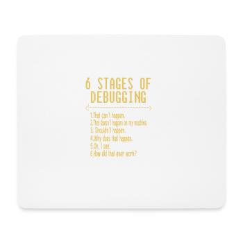 6 Stufen eines Fehlers - PC - CNC - Tapis de souris (format paysage) - blanc - Devant
