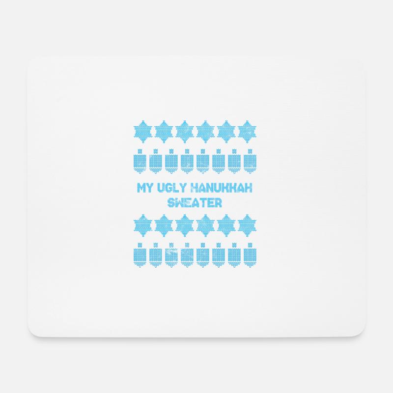 Ugly Hanukkah, Chanukkah, Lichterfest, Geschenk - Mousepad (Querformat) - Weiß