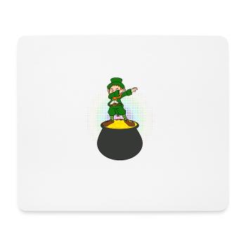 Leprechaun Drabbing drôle St Patricks Day Dab Gold - Tapis de souris (format paysage) - blanc - Devant