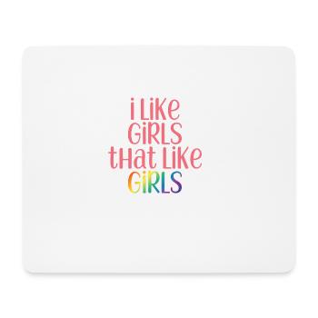 Gay - Jeunes femmes - Gay - Gay Pride - Cadeau - Tapis de souris (format paysage) - blanc - Devant
