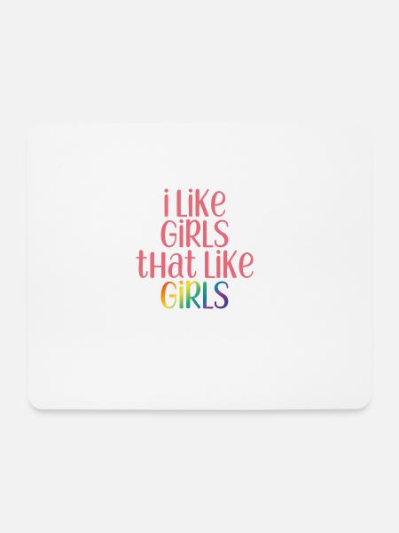 Gay - Girls - Homosexuell - Gay Pride - Geschenk - Mousepad (Querformat) - Weiß