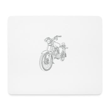 Simson S51 Silhouette Vintage ligne - Tapis de souris (format paysage) - blanc - Devant