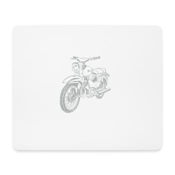 Simson Star Vintage Lineart Silhouette - Mousepad (Querformat) - Weiß - Vorne