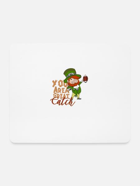 St. Patrick's Day American Football Sports Gift - Mouse Pad (horizontal) - white