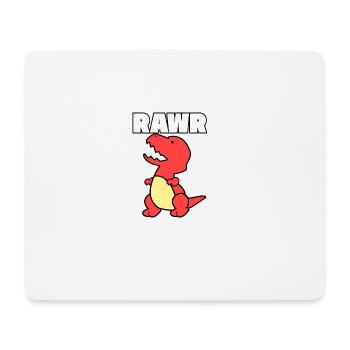 Dinosaur Dino Rawr gift vintage animal red - Mouse Pad (horizontal) - white - Front