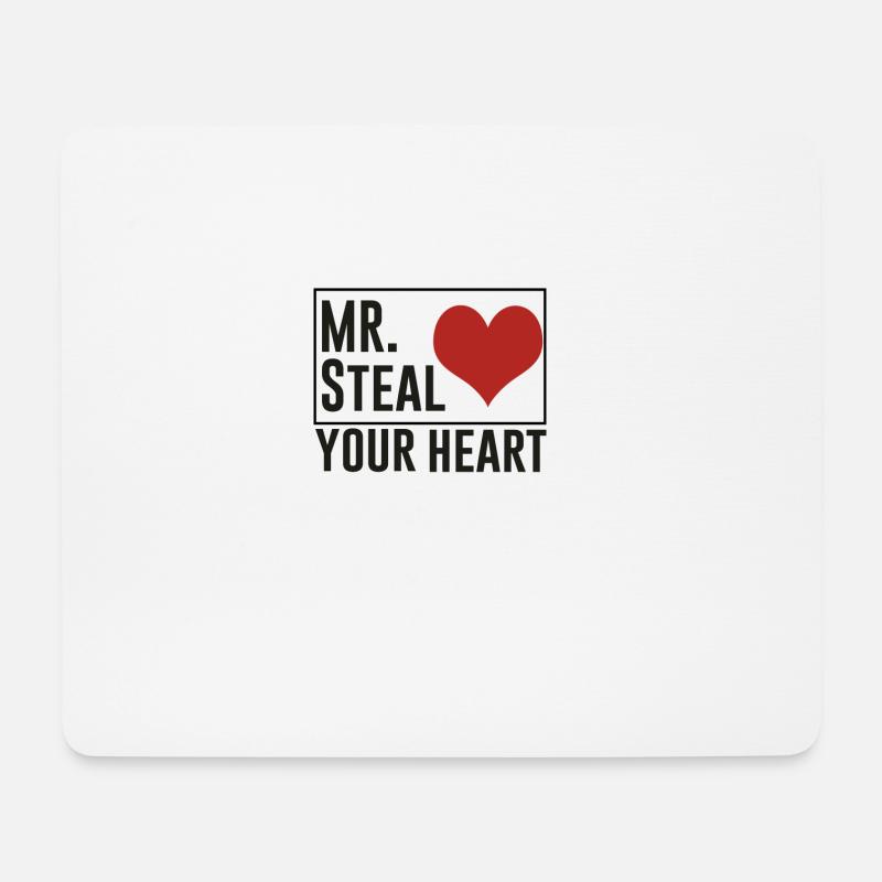 Valentinstag Geschenk Kind Pirat lustig Herz - Mousepad (Querformat) - Weiß