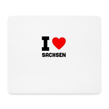 I Love Sachsen Geschenk Stadt Heimat Idee - Mousepad (Querformat) - Weiß - Vorne