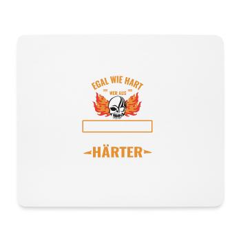 APOLDA - Egal wie hart du bist APOLDA ist HÄRTER - Mousepad (Querformat) - Weiß - Vorne