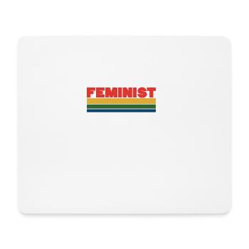 Feminist Feministin starke Frauen Geschenk retro - Mousepad (Querformat) - Weiß - Vorne
