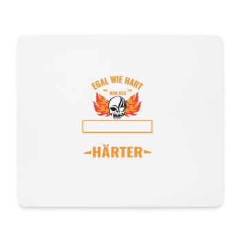 BERNBURG - Egal wie hart du bist BERNBURG ist HÄRT - Mousepad (Querformat) - Weiß - Vorne