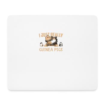 cochon Guinée cadeau animal cochon Guinée - Tapis de souris (format paysage) - blanc - Devant