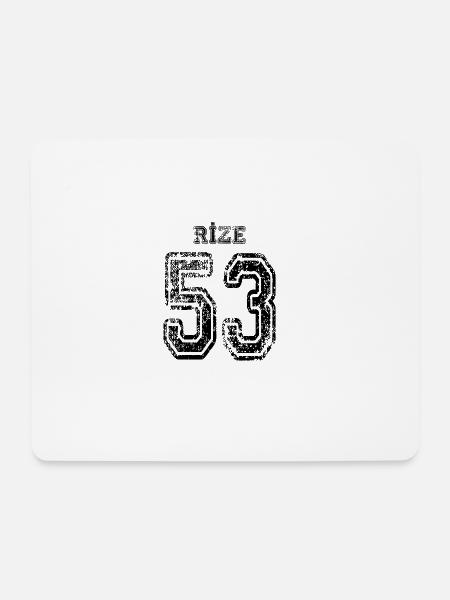 53 Rize Türkisches Nummernschild als Geschenk - Mousepad (Querformat) - Weiß