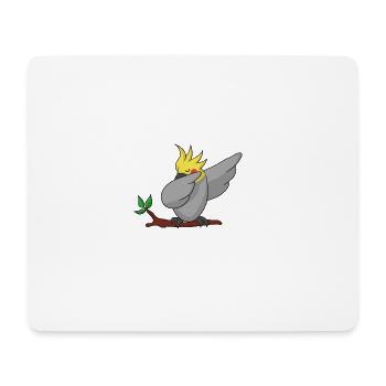 Dab cockatiel dabbing cockatiel gift - Mouse Pad (horizontal) - white - Front