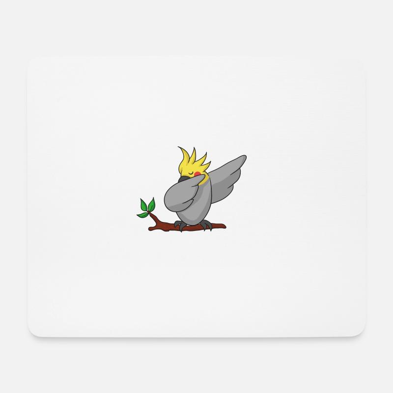 Dab Nymphensittich dabbing cockatiel Geschenk - Mousepad (Querformat) - Weiß