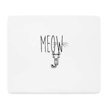 Miaou miaou - Tapis de souris (format paysage) - blanc - Devant