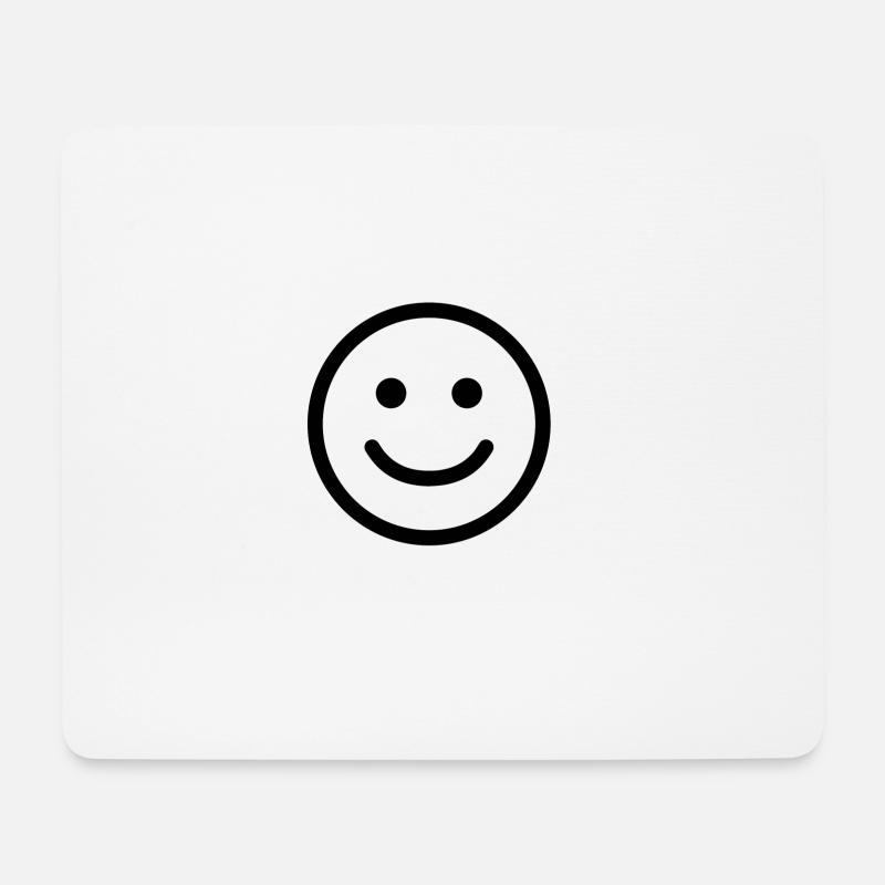 Glücklicher Emoji - Mousepad (Querformat) - Weiß