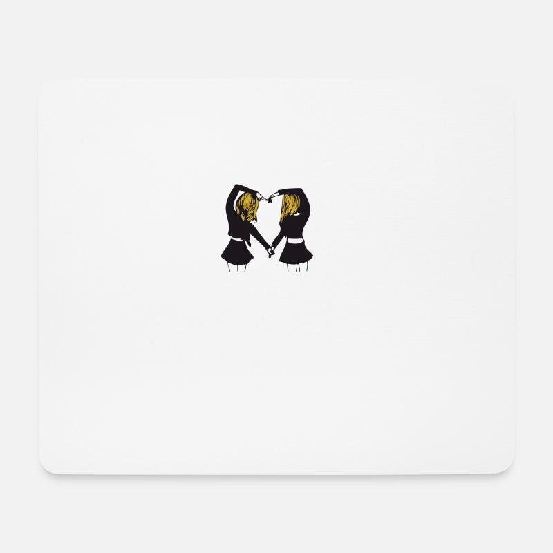 Les femmes du concours - Ensemble, nous sommes puissants - l'amour! :) - Tapis de souris (format paysage) - blanc