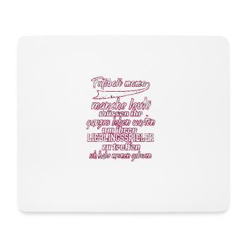 fussball mama manche leute muessen ihr ganzes lebe - Mousepad (Querformat) - Weiß - Vorne