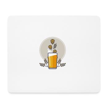 Beersplash - Mousepad (Querformat) - Weiß - Vorne