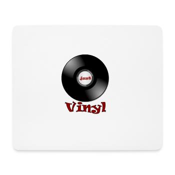 Disque vinyle - platine - Tapis de souris (format paysage) - blanc - Devant