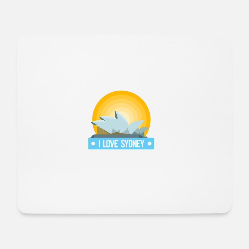 I love Sidney - Mouse Pad (horizontal) - white