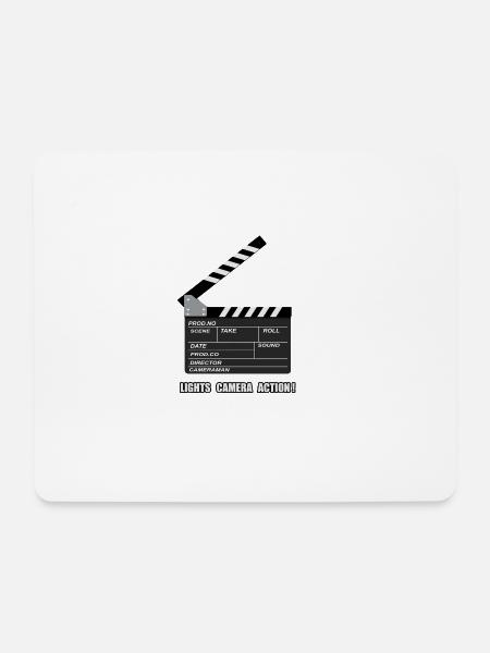 Licht Kamera Aktion - Film ab! - Mousepad (Querformat) - Weiß