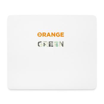 Orange est la nouvelle Blockchain Dollar Bitcoin vert - Tapis de souris (format paysage) - blanc - Devant