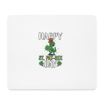 jour St Patricks bière cadeau de dinosaure T-Rex - Tapis de souris (format paysage) - blanc - Devant